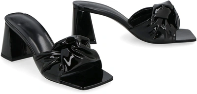 Shop By Far Lamar Patent Leather Mules In Black