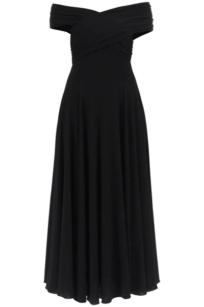Shop Khaite Bruna Jersey Maxi Dress In Black