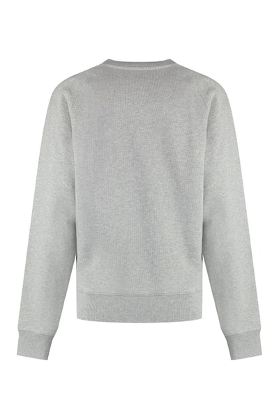 Shop Maison Kitsuné Printed Cotton Sweatshirt In Grey