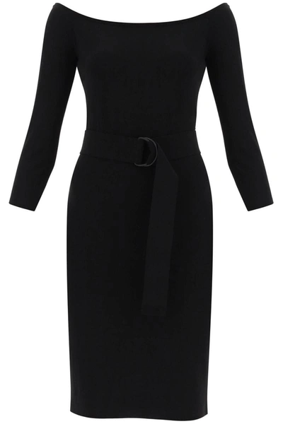 Shop Norma Kamali Jersey Knee-length Dress In Black
