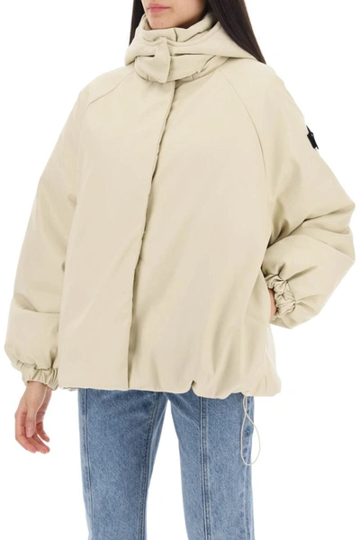 Shop Rotate Birger Christensen Rotate Faux Leather Jacket In Beige