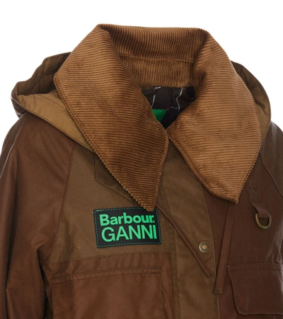 Shop Barbour X Ganni Jackets In Brown