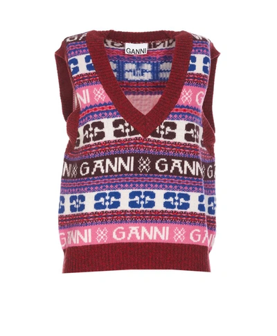 Shop Ganni Jackets In Multicolour