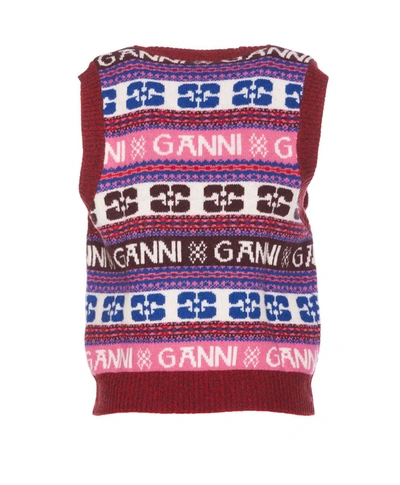 Shop Ganni Jackets In Multicolour