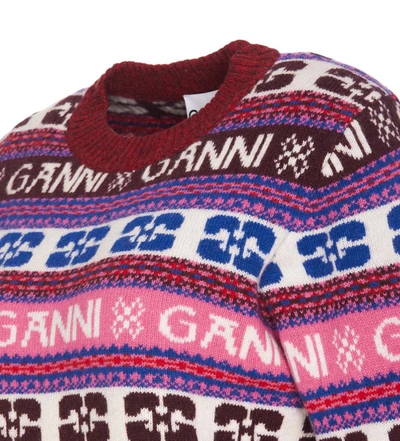 Shop Ganni Sweaters In Multicolour