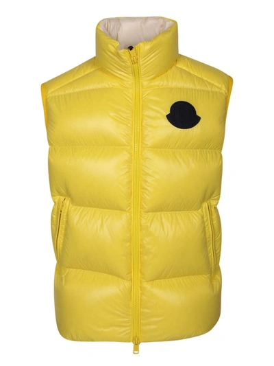 Shop Moncler Gilets In Yellow