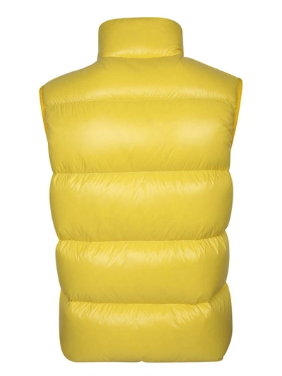 Shop Moncler Gilets In Yellow