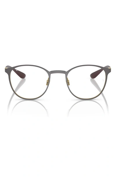 Shop Ray Ban 52mm Phantos Optical Glasses In Dark Grey