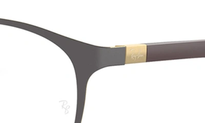 Shop Ray Ban 52mm Phantos Optical Glasses In Dark Grey