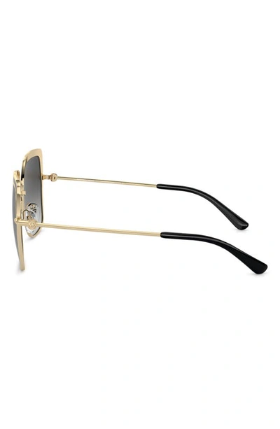 Michael Kors Greenpoint 57mm Gradient Polarized Square Sunglasses In Grey Flash