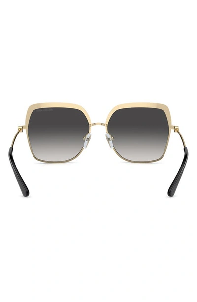 Michael Kors Greenpoint 57mm Gradient Polarized Square Sunglasses In Grey Flash