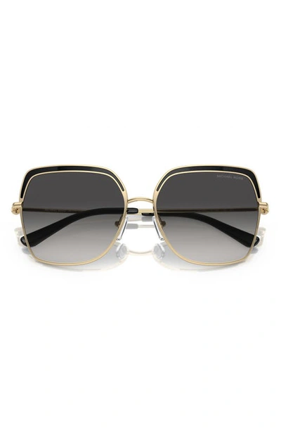 Michael Kors Greenpoint 57mm Gradient Polarized Square Sunglasses In Grey Flash