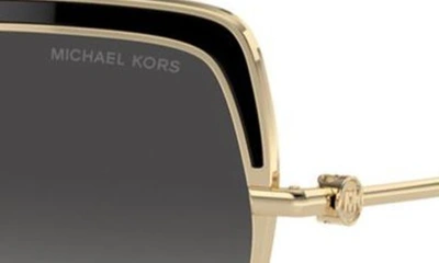 Shop Michael Kors Greenpoint 57mm Gradient Polarized Square Sunglasses In Grey Flash