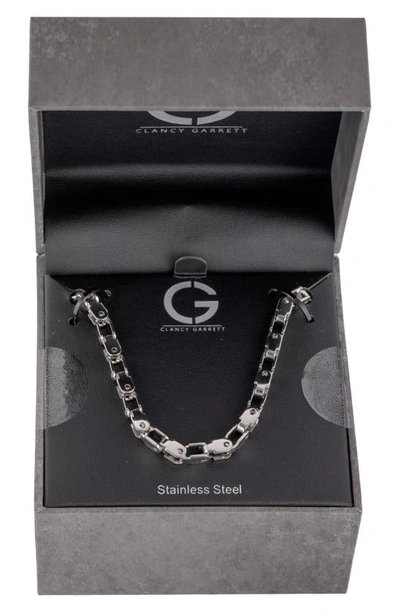 Shop Clancy Garrett Tube Chain Necklace In Silver
