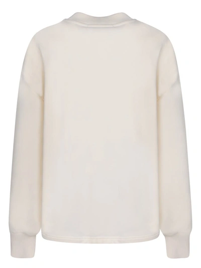 Msgm Roundneck Sweatshirt In White