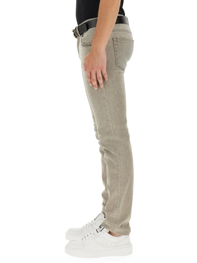 Shop Dolce & Gabbana Skinny Fit Jeans In Grey