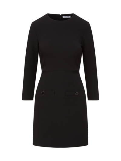 Shop Veronica Beard Women's Channing Crepe Shift Minidress In Black