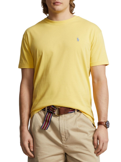 Shop Polo Ralph Lauren Men's Jersey Short-sleeve T-shirt In Yellow