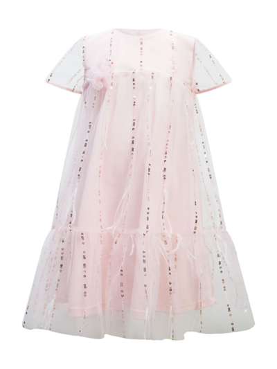 Shop Bardot Junior Girl's Emarie Striped Dress In Powder Pink
