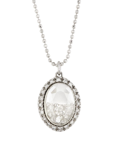 Shop Renee Lewis Women's 18k White Gold & 3.91 Tcw Diamond Shake Necklace