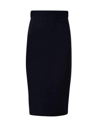 Shop Akris Women's Double-face Wool Pencil Skirt In Black