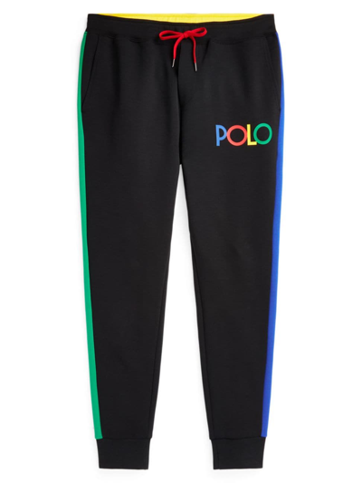 Shop Polo Ralph Lauren Men's Polo Knit Tech Joggers In Black