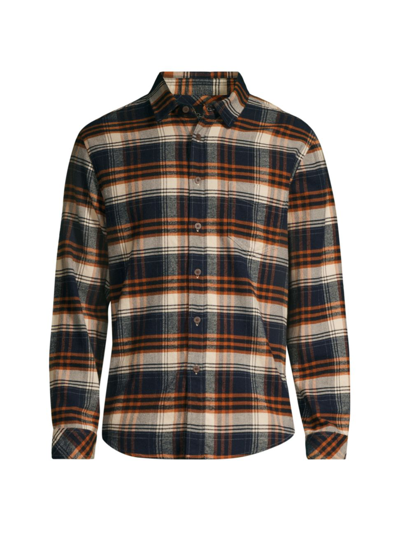 Shop Rails Men's Forrest Plaid Button-up Shirt In Oat Umber Steel