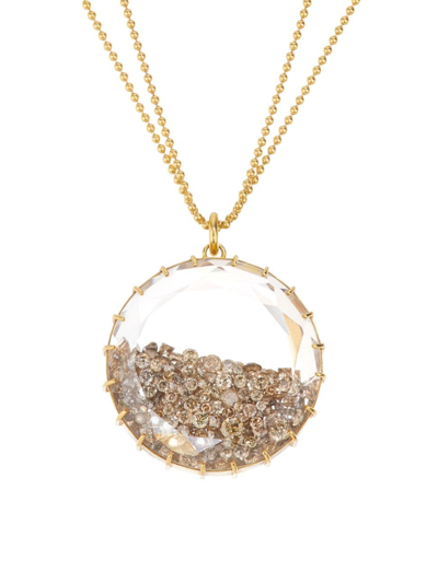 Shop Renee Lewis Women's 18k Yellow Gold & 7.76 Tcw Diamond Shake Necklace