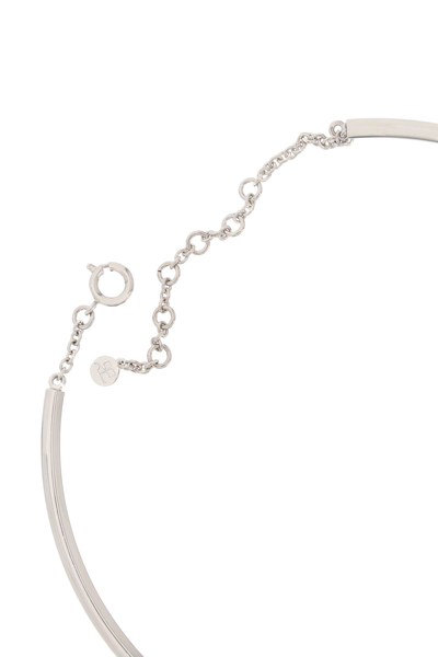 Shop Courrèges Mirror Charm Necklace In Silver (silver)