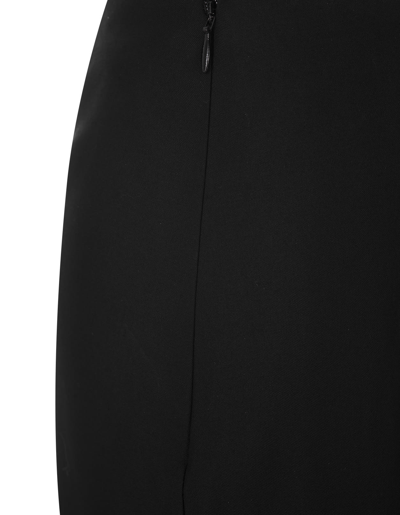 Shop Alexander Mcqueen Slashed Drape Skirt In Black