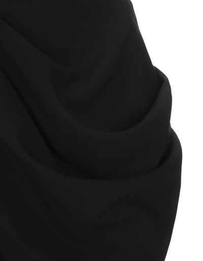 Shop Alexander Mcqueen Slashed Drape Skirt In Black