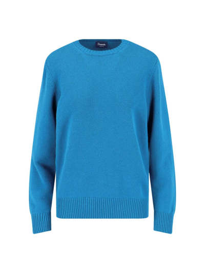 Shop Drumohr Crewneck Sweater Sweater In Azzurro