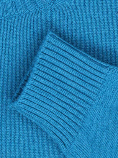 Shop Drumohr Crewneck Sweater Sweater In Azzurro