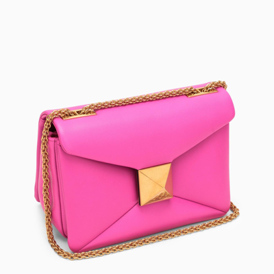 Shop Valentino One Stud Pink Pp Bag In Smooth Leather