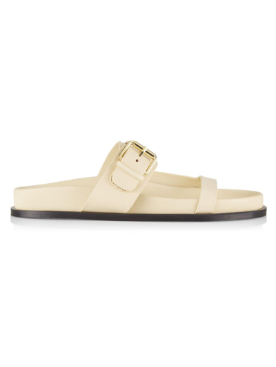 Shop A.emery Women's Prince Leather Open-toe Sandals In Eggshell