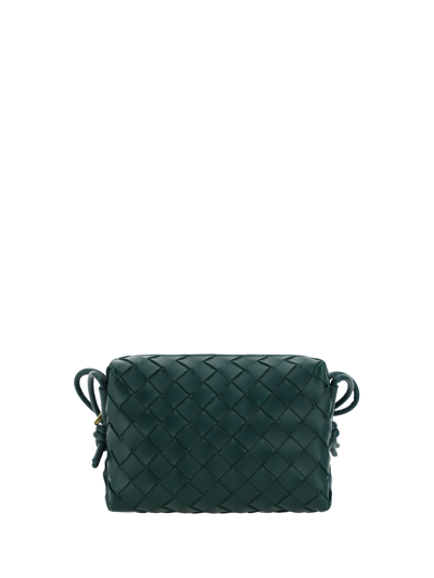 Shop Bottega Veneta Mini Shoulder Bag In Emerald Green-gold