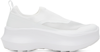 Shop Comme Des Garçons Homme Deux White Salomon Edition Slip On Platform Sneakers
