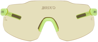 Shop Briko Green Starlight 2.0 3 Lenses Sunglasses In Lime Electric