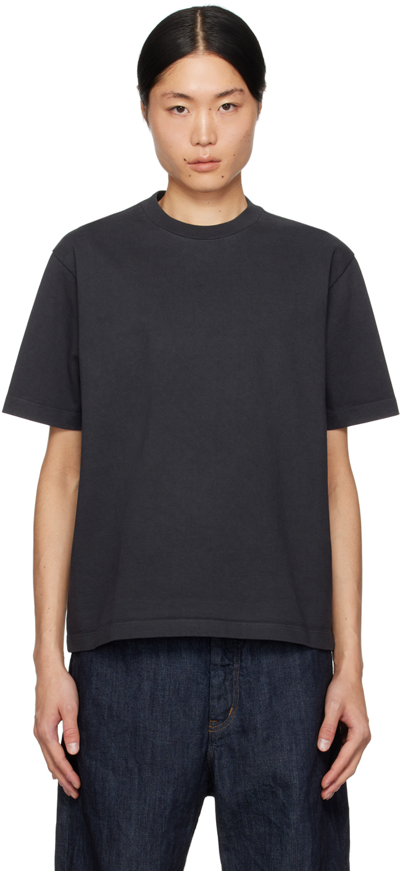 Shop Lady White Co. Black Boxy T-shirt In Charcoal