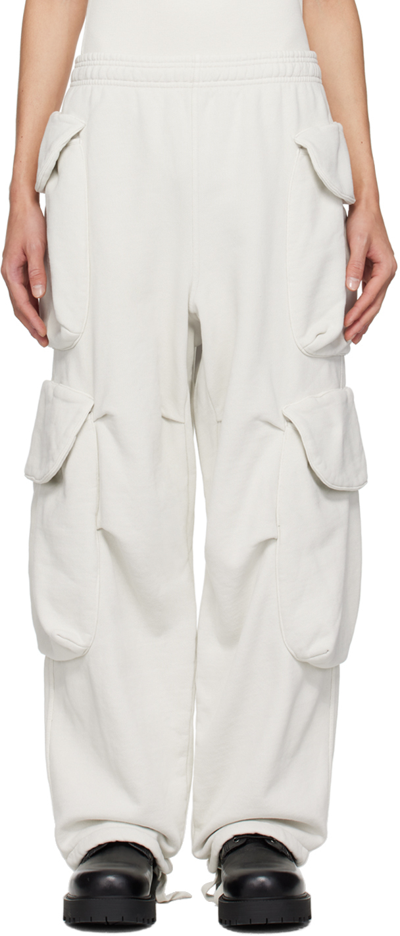 Shop Entire Studios Off-white Gocar Sweatpants In Rice