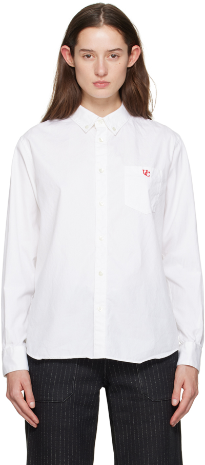 Shop Undercover White Embroidered Shirt