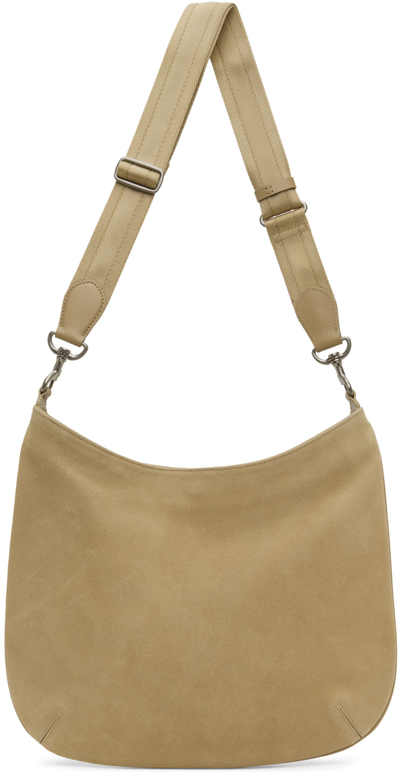 Shop Nothing Written Tan Balloon Suede Bag In Ivory
