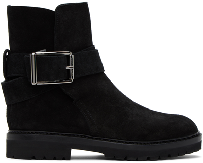 Shop Manolo Blahnik Black Hather Boots In Blck(0015)