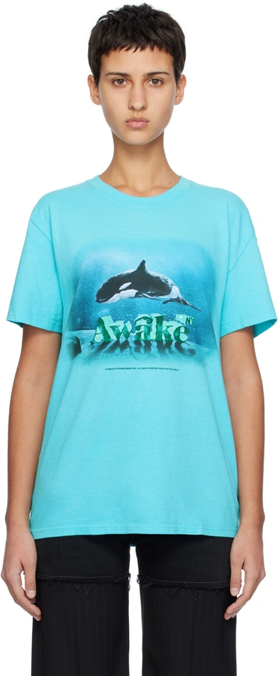 Awake Ny Blue Orca T-shirt In Sky
