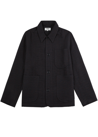 Shop Ymc You Must Create Ymc Labour Chore Cotton-blend Overshirt In Black