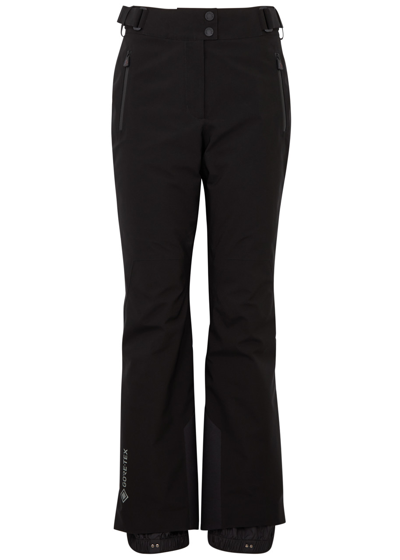 Moncler Mid-rise Logo-engraved Trousers In Black