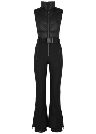Shop Moncler Quilted Shell And Stretch-nylon Ski Suit In Black