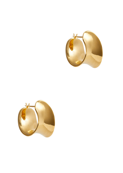 Shop Agmes Laila Mini Gold Vermeil Hoop Earrings