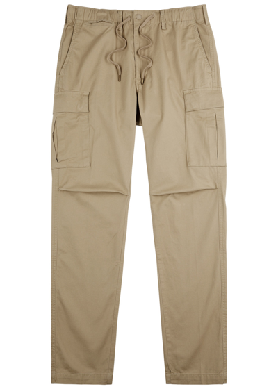 Shop Polo Ralph Lauren Stretch-cotton Cargo Trousers In Beige