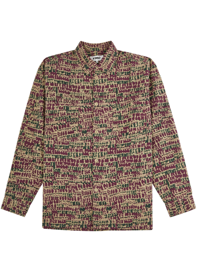 Shop Ymc You Must Create Ymc Mitchum Printed Seersucker Shirt In Multicoloured